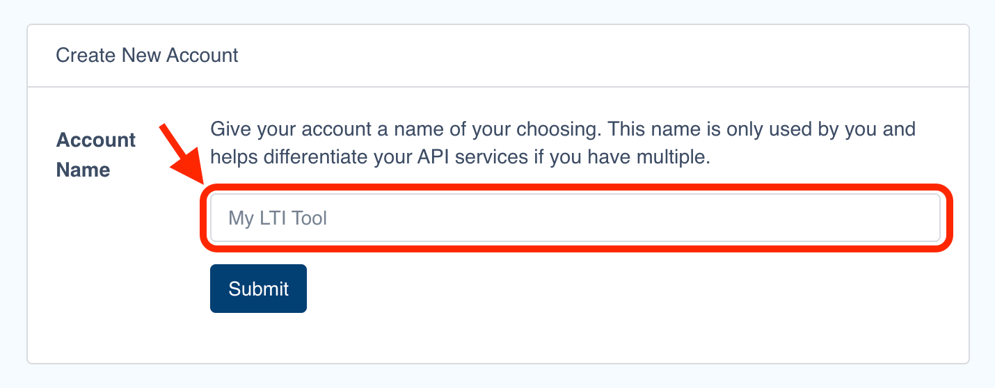 Create account dialog