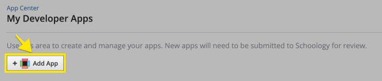 Schoology add app button